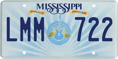 MS license plate LMM722