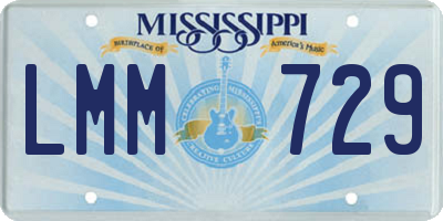 MS license plate LMM729