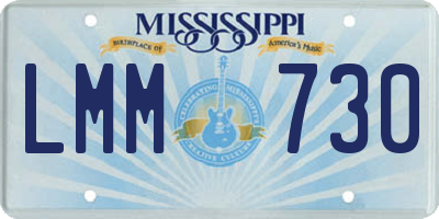MS license plate LMM730