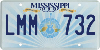 MS license plate LMM732