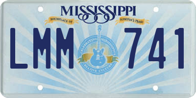MS license plate LMM741