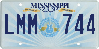 MS license plate LMM744
