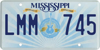 MS license plate LMM745