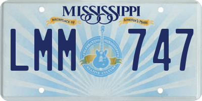 MS license plate LMM747