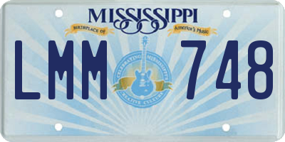 MS license plate LMM748