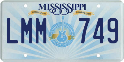 MS license plate LMM749