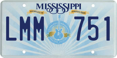 MS license plate LMM751