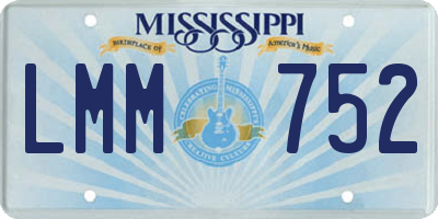MS license plate LMM752