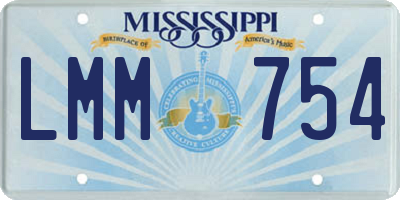 MS license plate LMM754