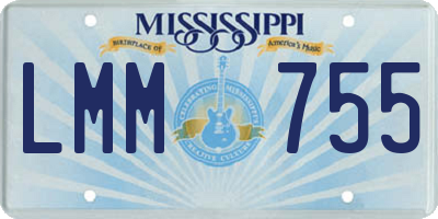 MS license plate LMM755