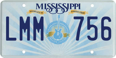 MS license plate LMM756