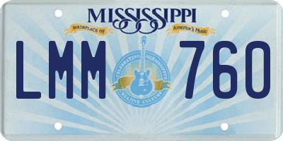 MS license plate LMM760