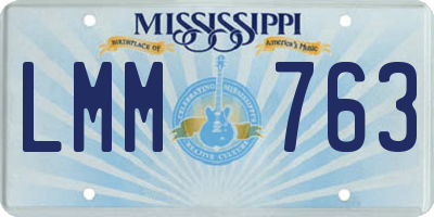 MS license plate LMM763