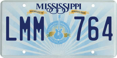 MS license plate LMM764