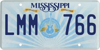 MS license plate LMM766
