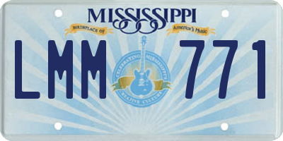 MS license plate LMM771