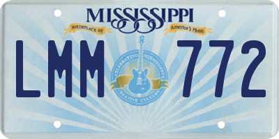 MS license plate LMM772