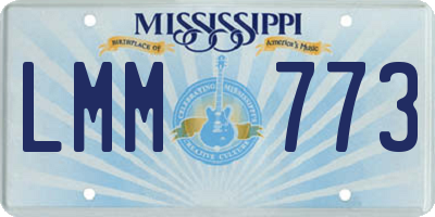 MS license plate LMM773
