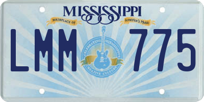 MS license plate LMM775