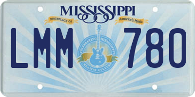 MS license plate LMM780