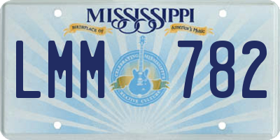 MS license plate LMM782