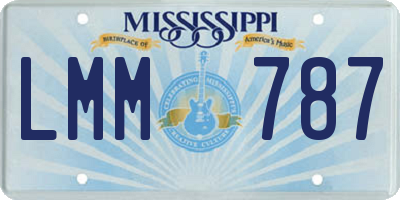 MS license plate LMM787