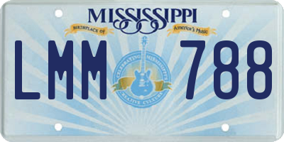 MS license plate LMM788