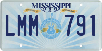 MS license plate LMM791