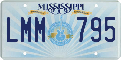 MS license plate LMM795