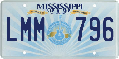 MS license plate LMM796