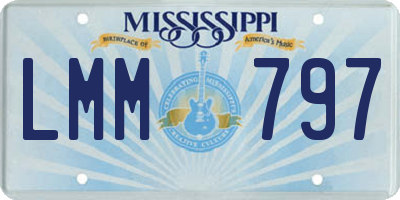 MS license plate LMM797
