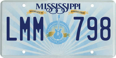 MS license plate LMM798