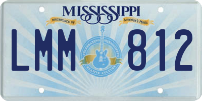 MS license plate LMM812