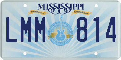 MS license plate LMM814
