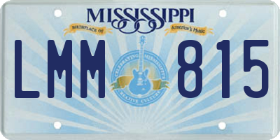 MS license plate LMM815