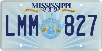MS license plate LMM827