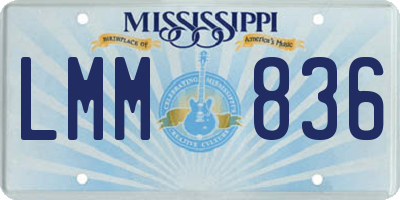 MS license plate LMM836