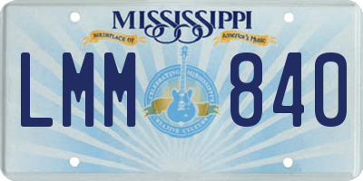 MS license plate LMM840