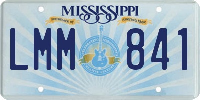 MS license plate LMM841