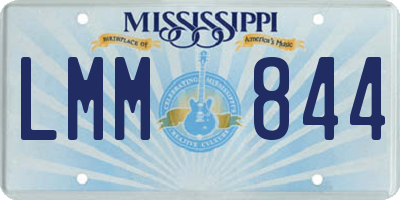 MS license plate LMM844