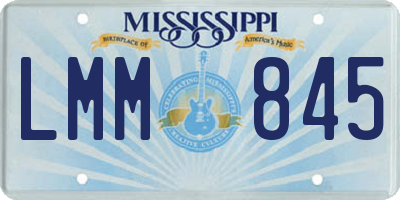 MS license plate LMM845