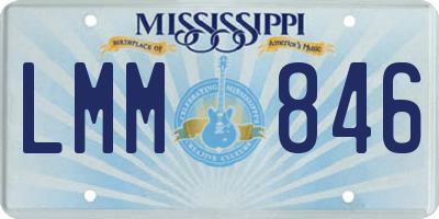 MS license plate LMM846