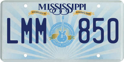 MS license plate LMM850