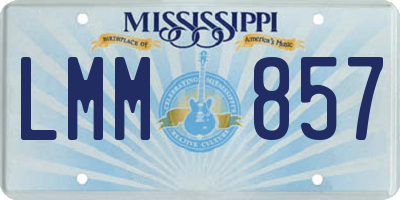 MS license plate LMM857