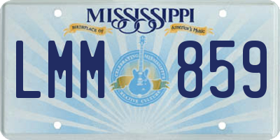 MS license plate LMM859