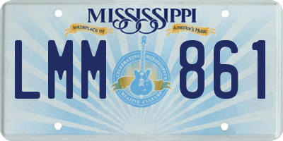MS license plate LMM861