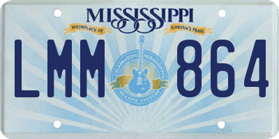 MS license plate LMM864