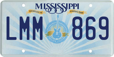 MS license plate LMM869
