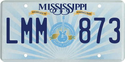 MS license plate LMM873
