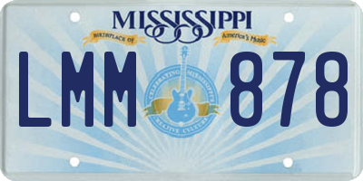 MS license plate LMM878
